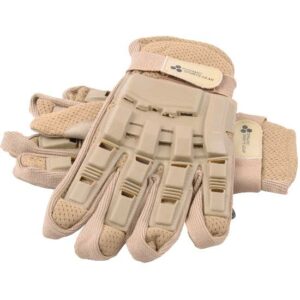 Paintball Vollfinger Handschuhe mit Protektoren (Desert/Tan)