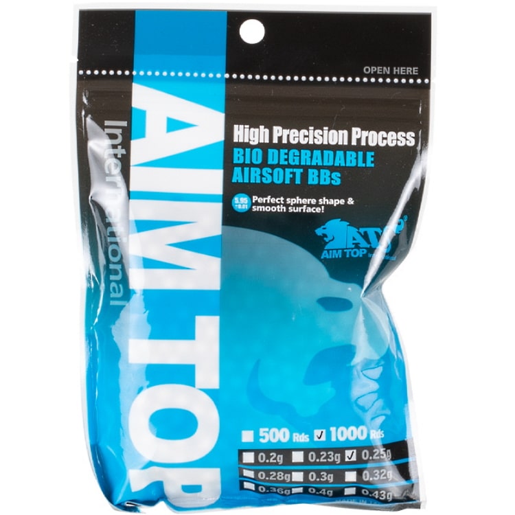 AIM TOP Precision Degradable Airsoft BIO BB´s 0.28g (1000 Schuss)