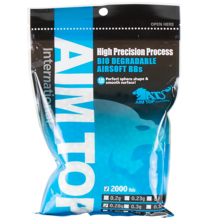 AIM TOP Precision BIO Tracer Airsoft BB´s 0.23g (2000 Schuss)