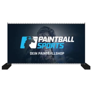Paintball Sports Bauzaun-Werbebanner 340x173cm (Turnier Spieler)