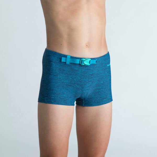 Badehose Boxer 100 Kiblet Jungen All Chin türkis