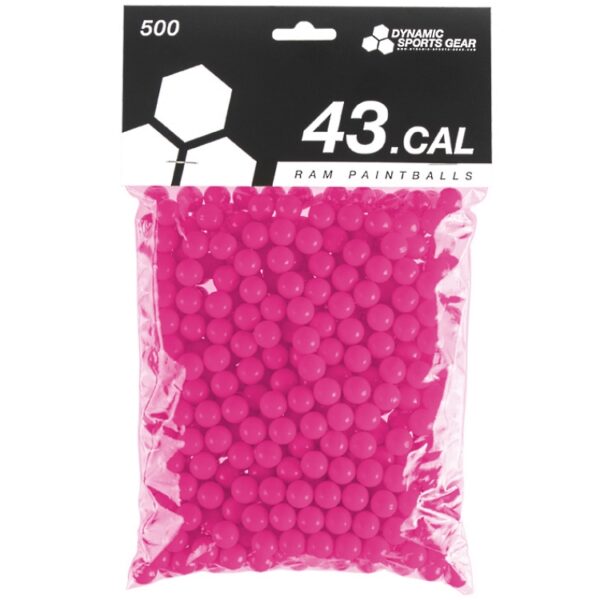 Dynamic Sports Gear RAM Paintballs / Farbkugeln Cal. 43 (500er Beutel) - PINK