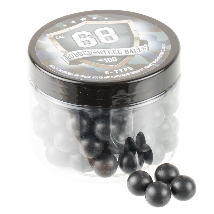 RSB Cal. 68 Steel-Rubberballs / Stahlgeschosse (100 Stück)