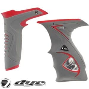 Dye DM14 / DM15 Sticky Grip Griffschalen + Reg Cover Kit (grau/rot)