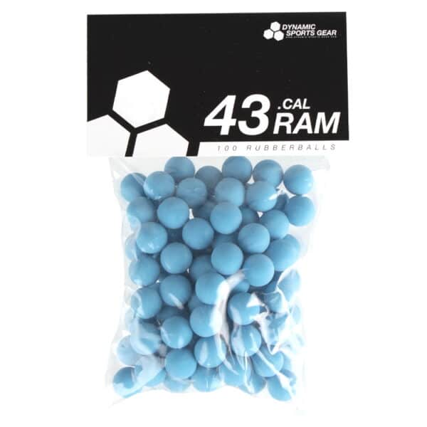 Cal. 43 Paintball Rubberballs / Gummigeschosse (100 Stück) - BLAU