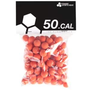 Cal. 50 Paintball Rubberballs / Gummigeschosse (100 Stück) - ORANGE