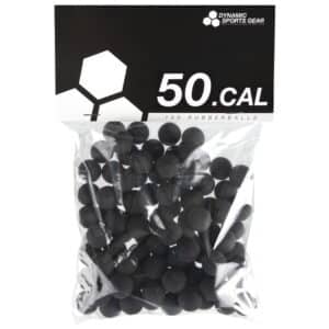 Cal. 50 Paintball Rubberballs / Gummigeschosse (100 Stück) - SCHWARZ
