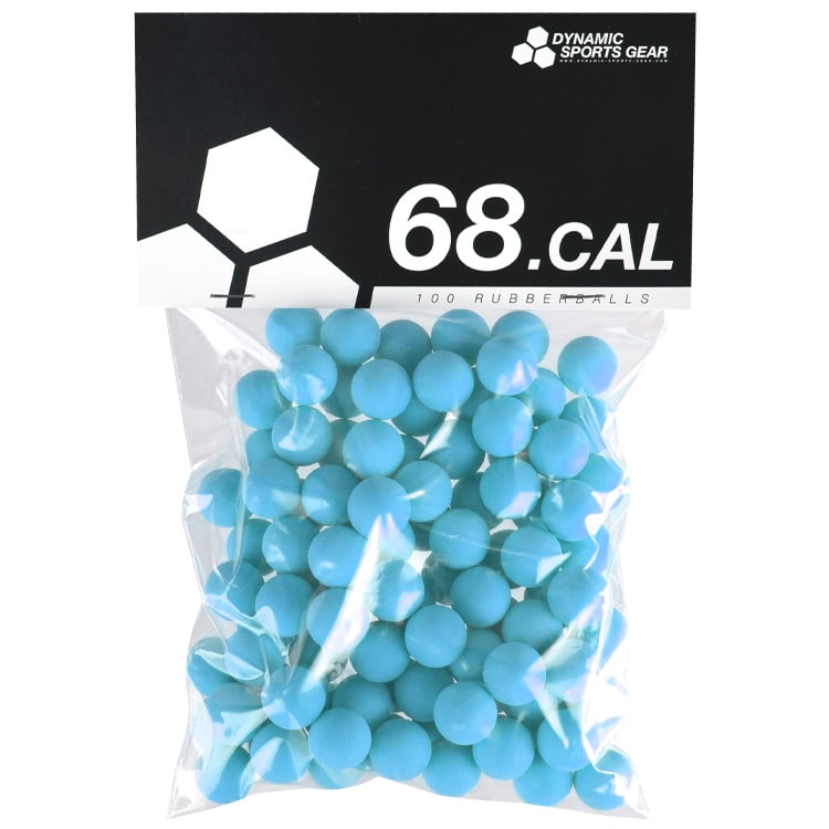 Cal. 68 Paintball Rubberballs / Gummigeschosse (100 Stück) - BLAU