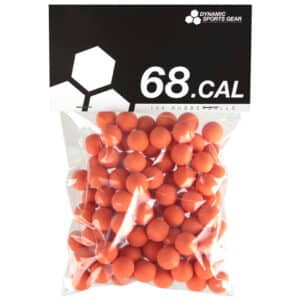 Cal. 68 Paintball Rubberballs / Gummigeschosse (100 Stück) - ORANGE