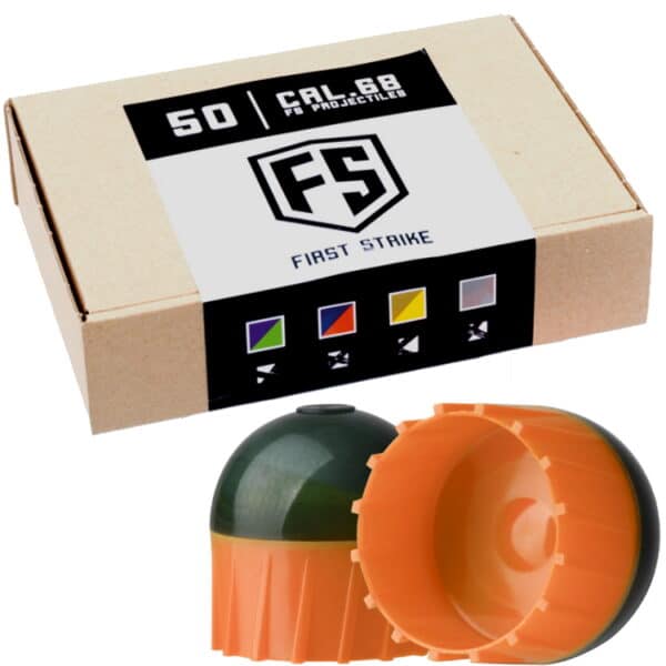 First Strike Paintballs 50 Schuss Box (grau/orange)