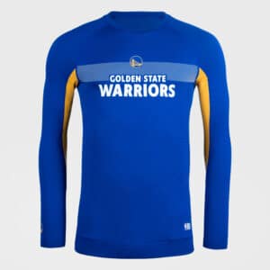 Funktionsshirt langarm Basketball UT500LS Slim-Form Herren Warriors blau