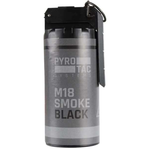 PYROTAC M18 Paintball / Airsoft Rauchgranate mit Kipphebel (schwarz)