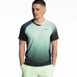 Padel T-Shirt kurzarm Herren Rundhals atmungsaktiv - 900 grün