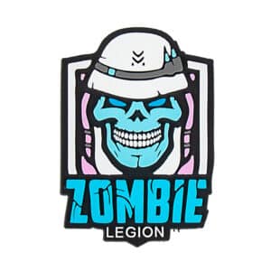 Paintball / Airsoft PVC Klettpatch (Zombie Legion blau)