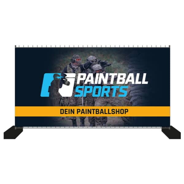 Paintball Sports Bauzaun-Werbebanner 340x173cm (MagFed Player)