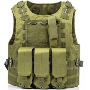 DELTA SIX Tactical Molle Weste mit Taschen (oliv)