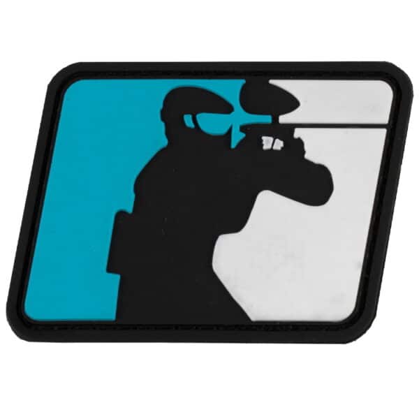 Paintball Sports Logo Patch PLAYER  (60x50mm) - blau/weiss