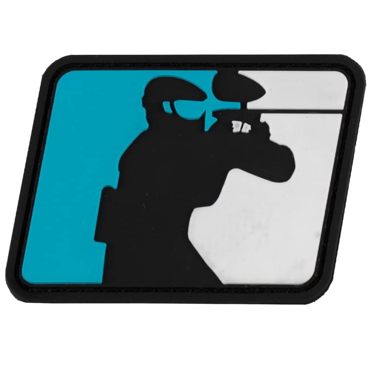 Paintball Sports Logo Patch PLAYER (60x50mm) - blau/weiss