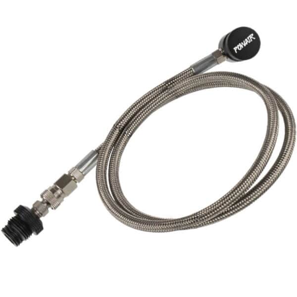 PowAir Straight Hose Paintball Remote System (silber)