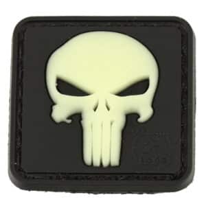 Paintball / Airsoft PVC Klettpatch (Punisher / Glow in the Dark)