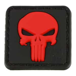 Paintball / Airsoft PVC Klettpatch (Punisher / rot)