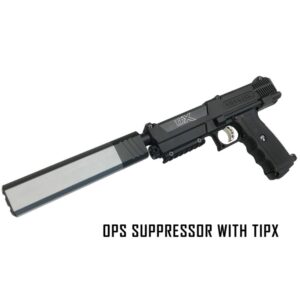 RAP4 OPS Schalldämpfer mit Lauf für Tippmann TPX Pistole (silber)