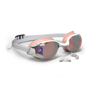 Schwimmbrille BFit verspiegelt rosa/gelb/weiss