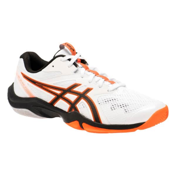 Sportschuhe Squash Badminton GEL-BLADE 8 Herren weiss/orange