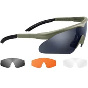 SwissEye RAPTOR Airsoft Schutzbrille incl. 3 Gläser (oliv / grün)