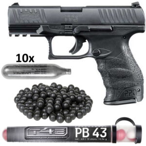 Walther PPQ M2 T4E Pistole HOME DEFENCE Kit (schwarz)