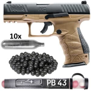 Walther PPQ M2 T4E Pistole HOME DEFENCE Kit (tan)