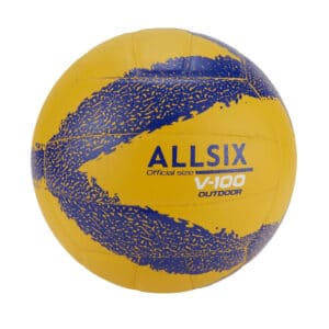 Volleyball V100 Outdoor gelb/blau