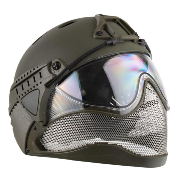 WarQ Fullface Airsoft Schutzhelm (OLIV)