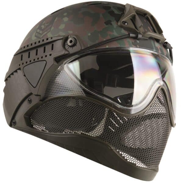 WarQ Fullface Airsoft Schutzhelm (FLECKTARN Special Edition)