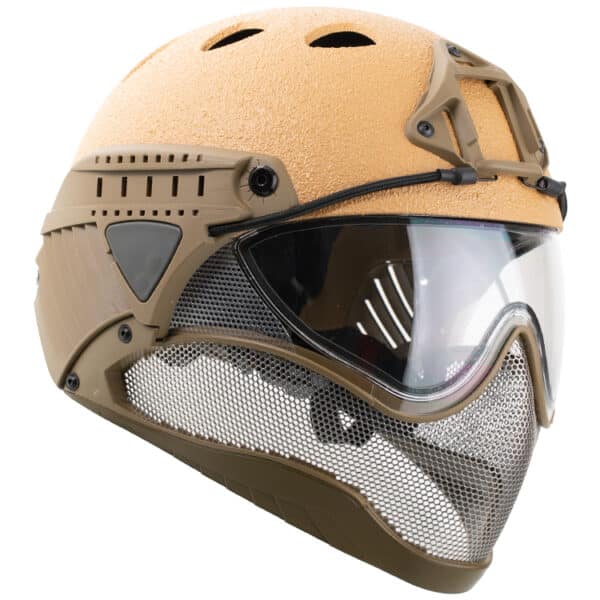 WarQ Fullface Airsoft Schutzhelm (RAPTOR-Tan)