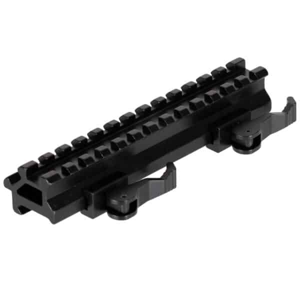 Weaverschiene / Weaverrail Visier Erhöhung mit 45 Grad Offset incl. Schnellspanner (14cm)