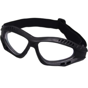 DELTA SIX FlexProtect Airsoft Schutzbrille (schwarz - klares Glas)