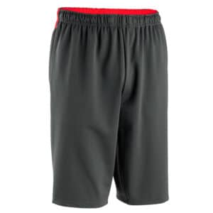 Fussballshorts lang VIRALTO Damen/Herren rot/grau