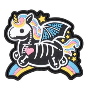 Paintball / Airsoft PVC Klettpatch (Skeleton Unicorn)