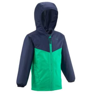 Wanderjacke MH150 wasserdicht Kleinkinder Gr. 92–116 blau/grün