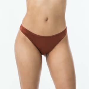 Bikini-Hose Tanga LULU BRONZE hoher Beinausschnitt