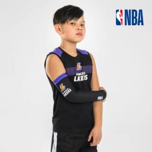 Ellenbogenschoner Basketball E500 NBA Lakers Kinder schwarz