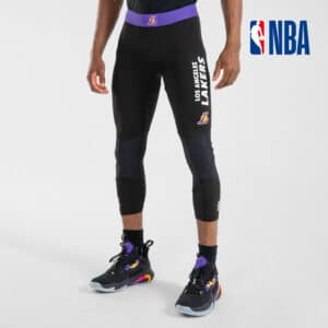 Funktionshose 3/4-Tights Basketball NBA Lakers Herren schwarz