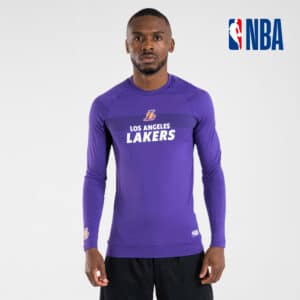 Funktionsshirt langarm UT500 NBA LAKERS Damen/Herren violett