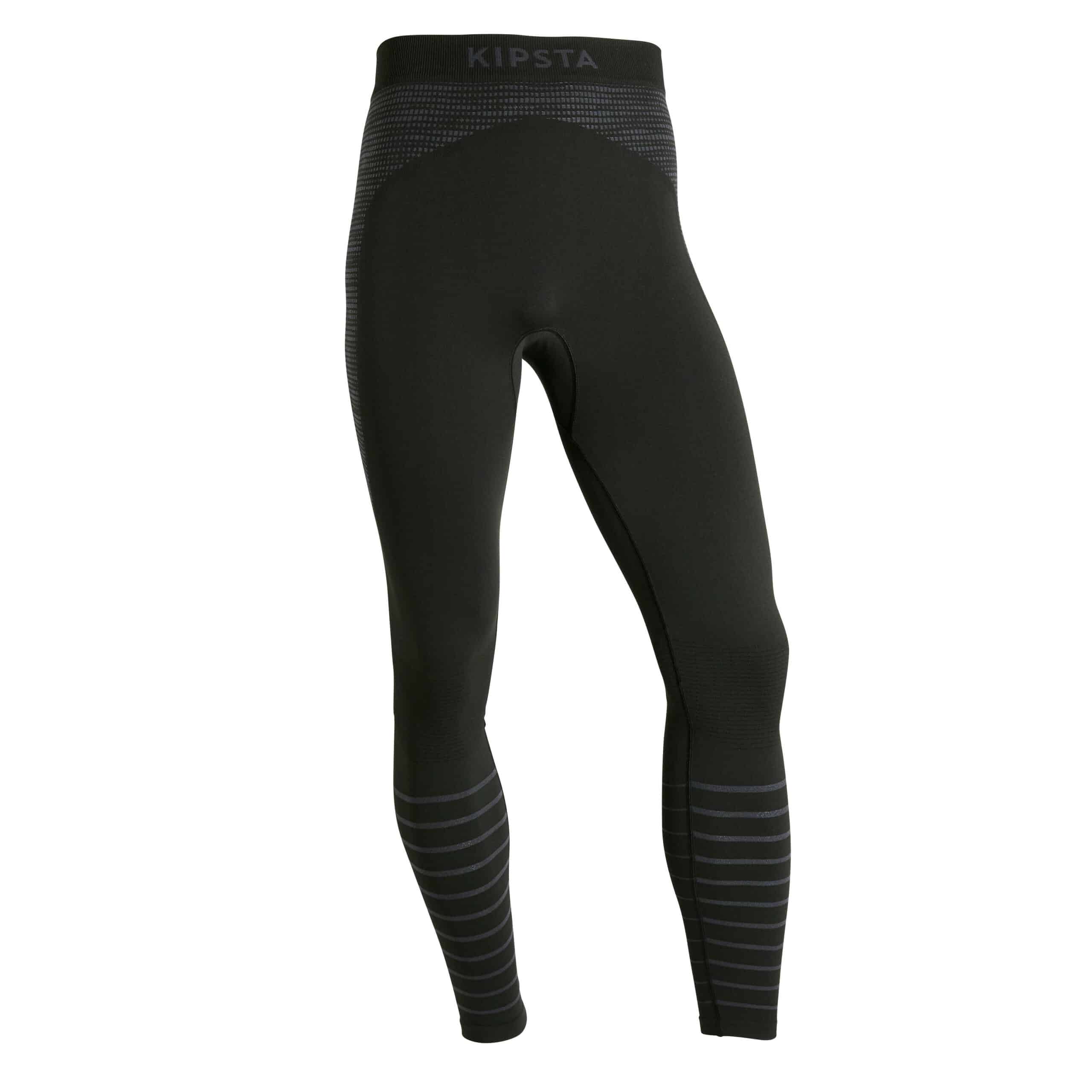 Funktionstights Fussball Keepdry 500 Wärmekomfort Damen/Herren schwarz