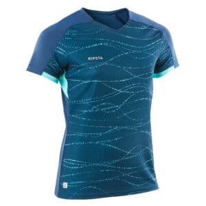 Fussballtrikot Viralto Mädchen blau/grün