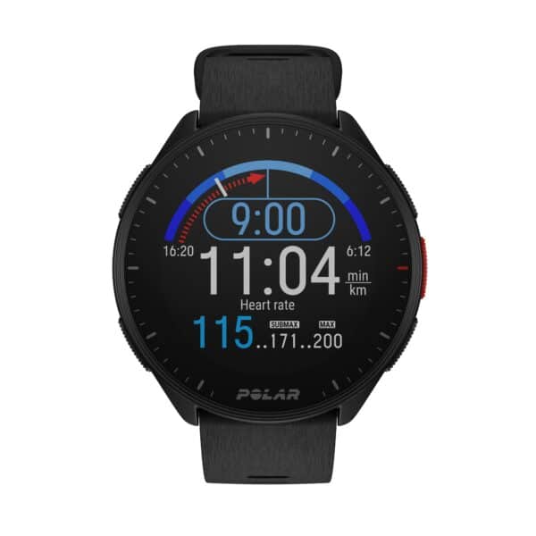 GPS-Uhr Laufuhr Herzfrequenz Polar Pacer schwarz