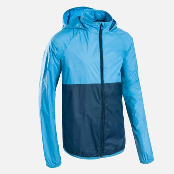 Lauf-Windjacke Kiprun Wind Kinder blau/marineblau