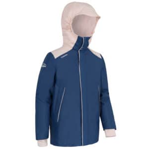 Segeljacke Kinder 100 warm wasserdicht blau/rosa