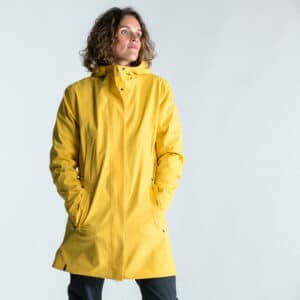 Segeljacke Wachsjacke Sailing 300 wasserdicht Damen gelb